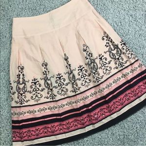 size 6 A-line Pleated Skirt Pink pink peach